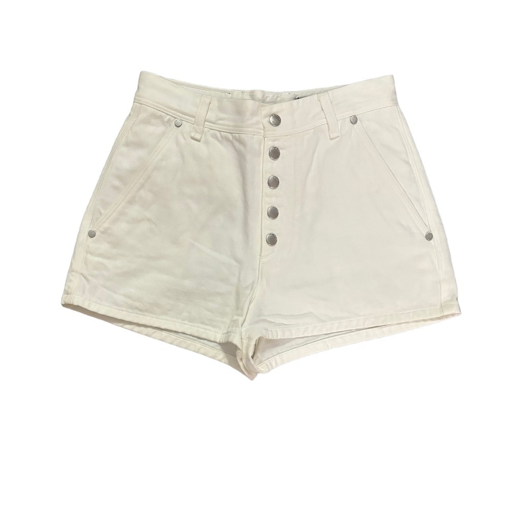 Rag & Bone Branson Snap-Front Twill Shorts Size
2 White Mid-Rise - Picture 4 of 14